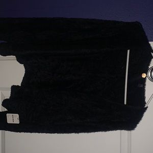 Black fuzzy free people cardigan